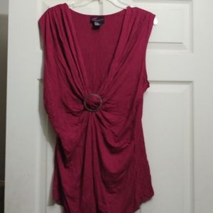Torrid burgundy sleeveless top size 4